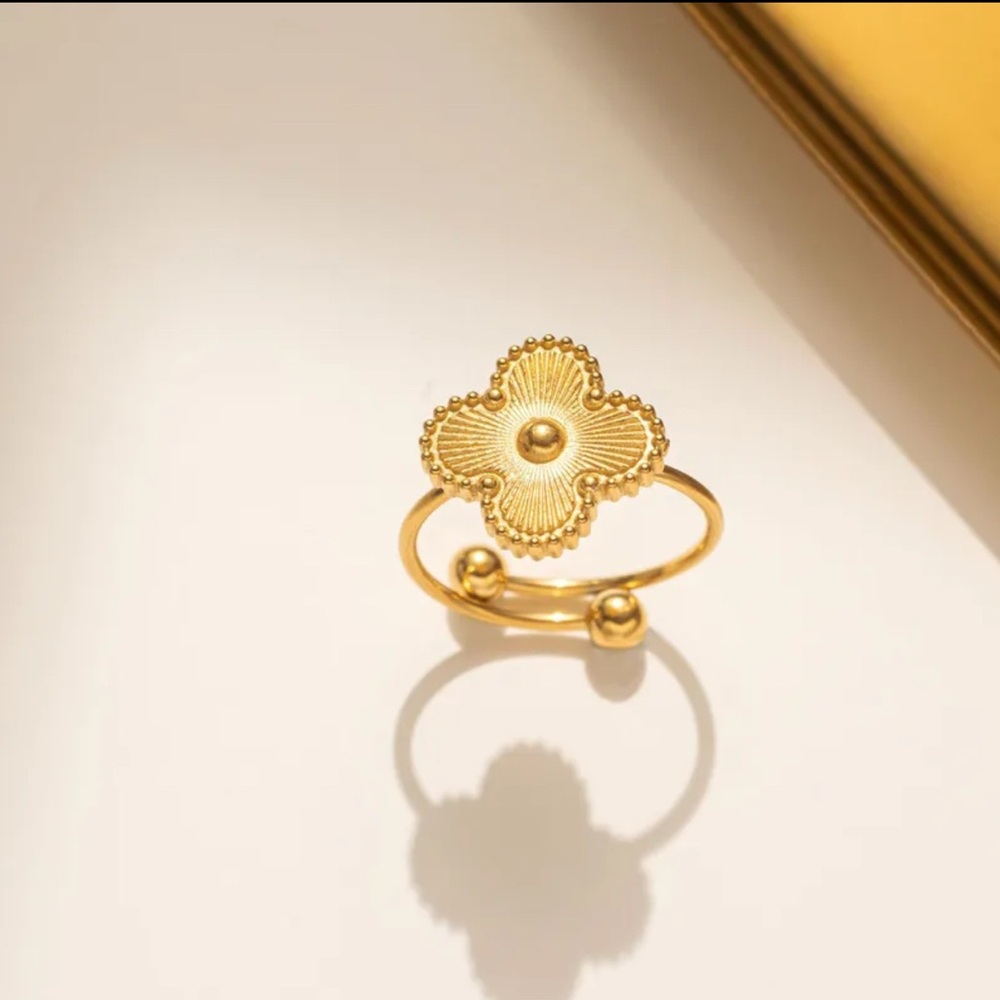 3 FOR $15 Elegant Gold Clover Ring